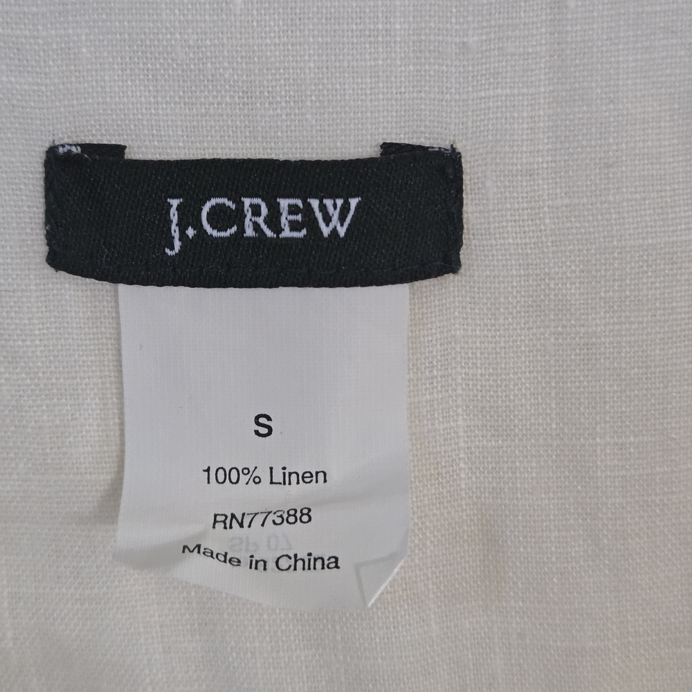 J. Crew Cream Blouse for Women,100% Linen - Picture 4 of 7